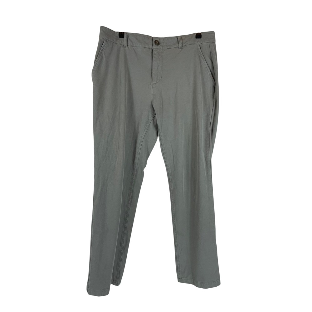 Mugsy Damens Chino Pants Mens 35 x 30 Gray Straight‎ Cotton Stretchy